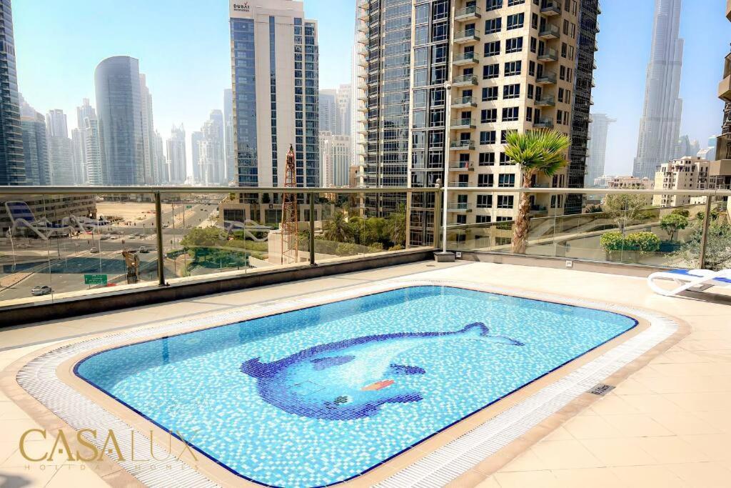 Lovely Big Studio W/ Burj Khalifa View In Downtown ดูไบ ภายนอก รูปภาพ